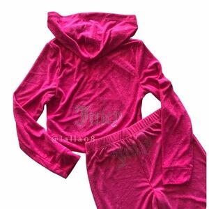 Juicy Couture OG Big Bling Towel Terry Tracksuit Zip up Hoodie & Track Pants
